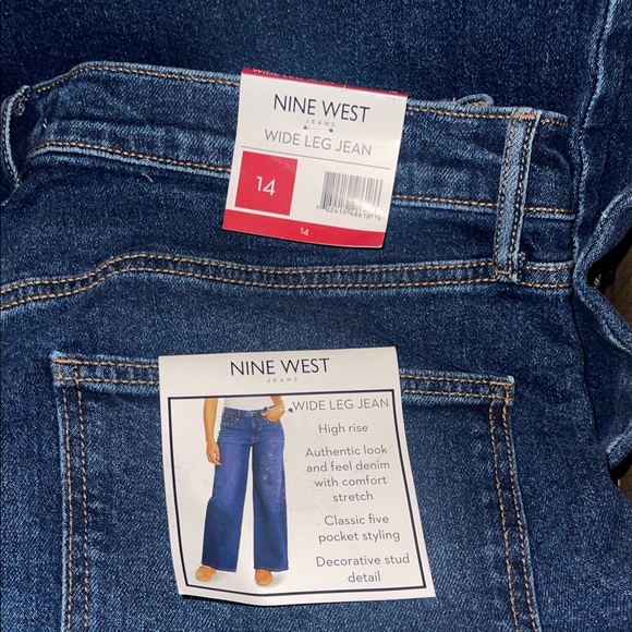 Nine West Dark Blue Flare Jeans - Picture 2 of 5